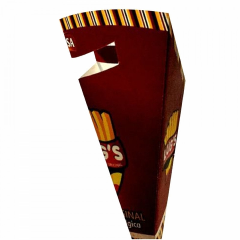 EMBALAGEM CONE COM SUPORTE PARA MOLHO PERSONALIZADA - 1000 UNID EMBALAGEM CONE COM SUPORTE PARA MOLHO PERSONALIZADA - 1000 UNID