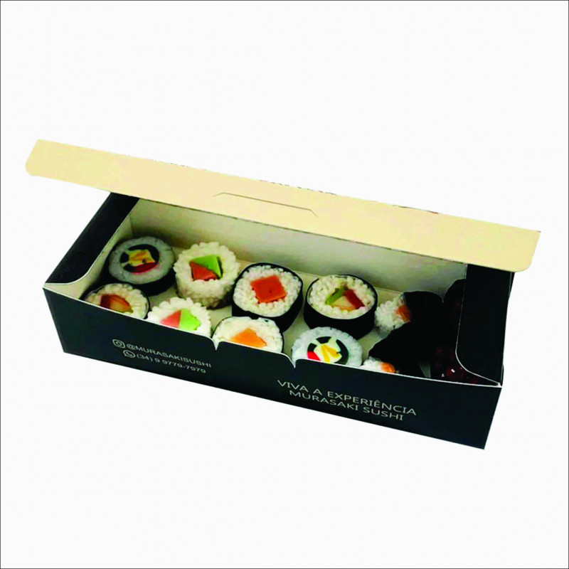 EMBALAGEM SUSHI 30x12,5x6,5 CM 20 PEÇAS - 500 UNID EMBALAGEM SUSHI 30x12,5x6,5 CM 20 PEÇAS - 500 UNID