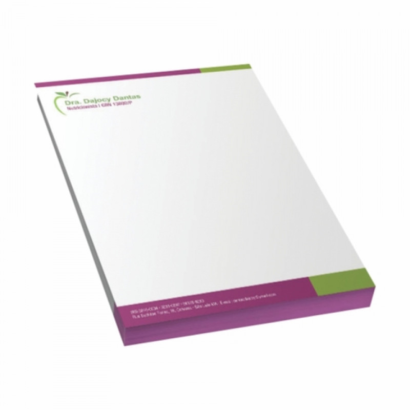 PAPEL TIMBRADO PERSONALIZADO 4X0 - 21X30CM - 10 UNID PAPEL TIMBRADO PERSONALIZADO 4X0 - 21X30CM - 10 UNID