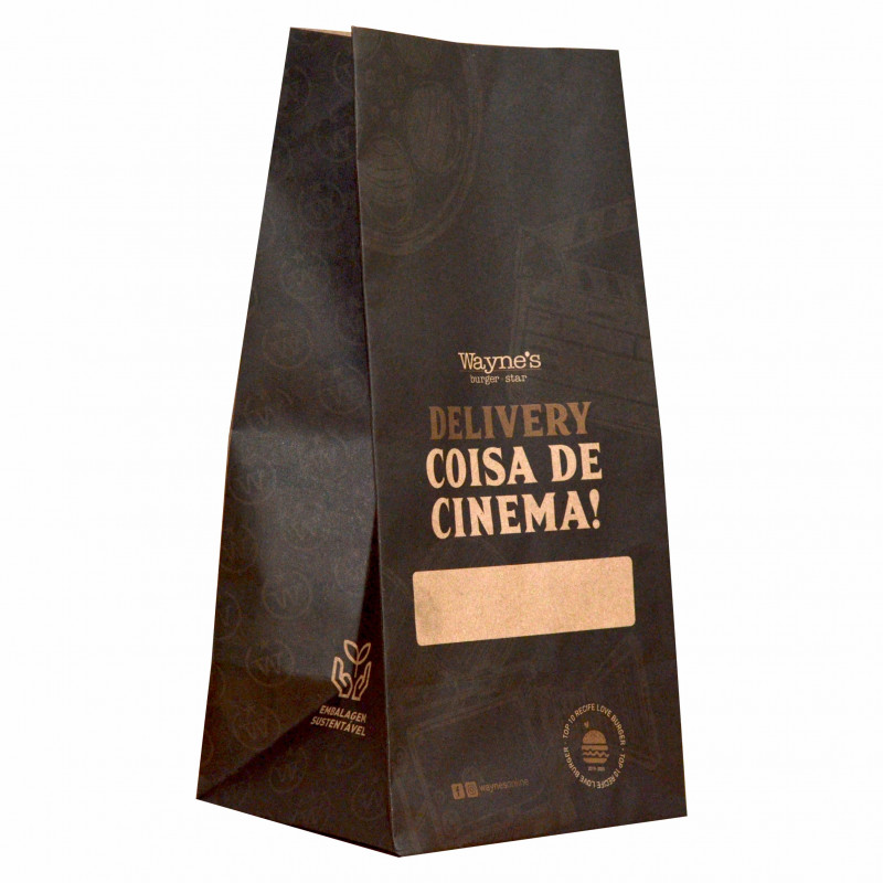 EMBALAGEM SACO PARA LANCHES PERSONALIZADA - 100 UNID EMBALAGEM SACO PARA LANCHES PERSONALIZADA - 100 UNID